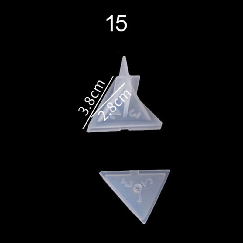 1pcs FAI DA TE Dadi Di Cristallo A Resina Epossidica Stampo In Silicone Arrotondato Multi-spec Digitale Specchio Stampo In Silicone per Strumenti di Creazione di Gioielli: 16