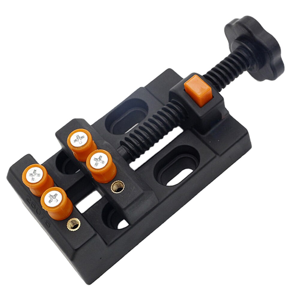 Mini Flat Clamp Table Jaw Bench Drill Press Vice Opening Vise for Jewelry: Orange Black