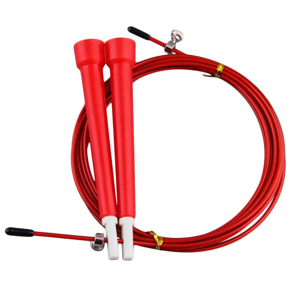 Jump Skipping Ropes Cable Steel Wire Adjustable Fast Speed ABS Handle Flexible Jump Ropes Crossfit Training Boxing Sports Exerci: red