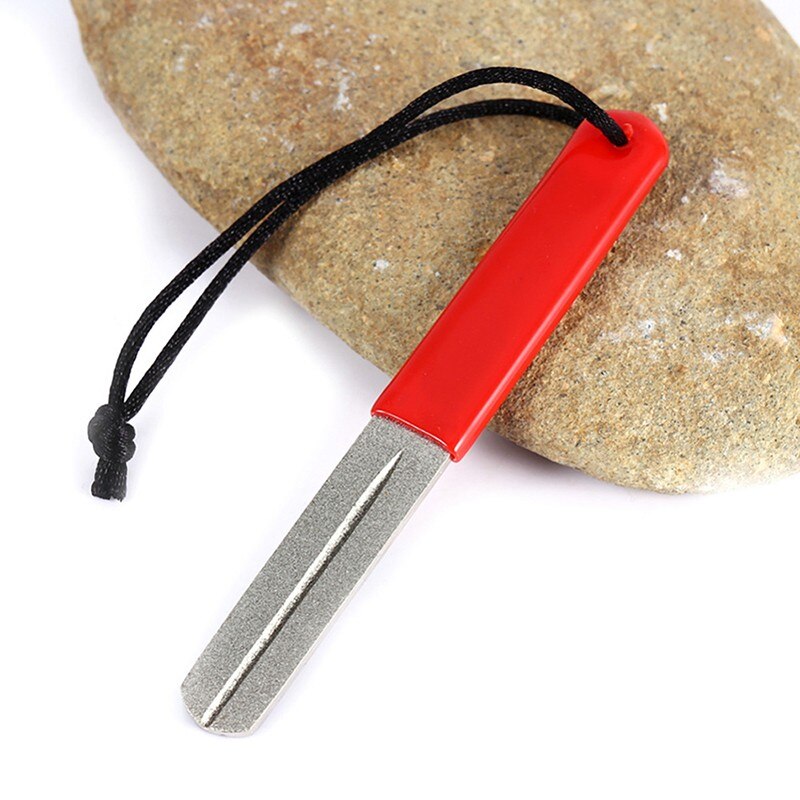 1Pcs Outdoor Mini Diamant Vis Haak Puntenslijper Vissen Haak Fly Haken Scherpen Slijper Hone Tool Vissen Hone Vliegt u9E1