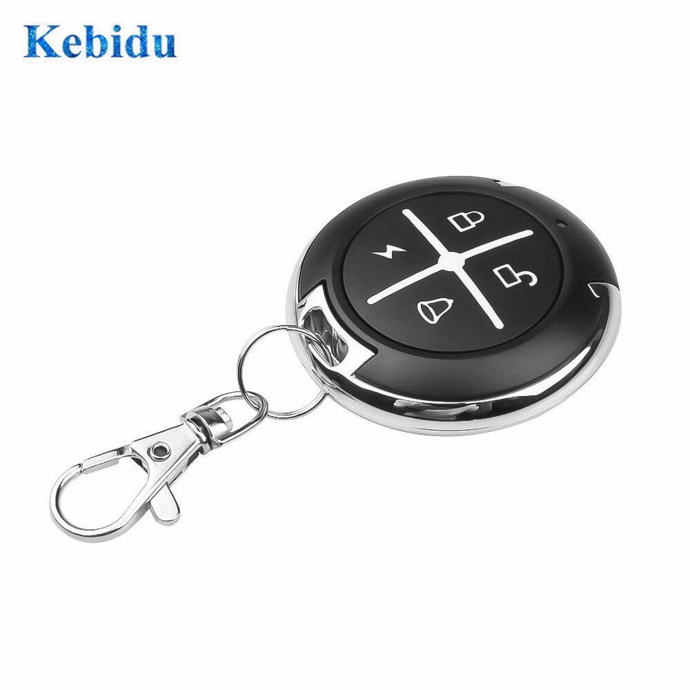 Black Round Keychain Car Remote Controller 4 Channel Cloning Duplicator 433 MHz Code Copy Cloning RF Remote Control