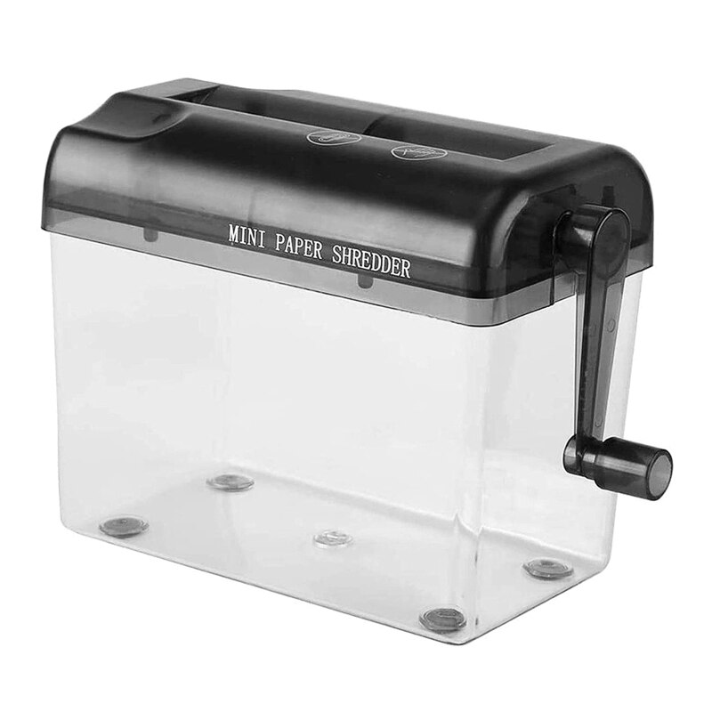 Portable Hand Shredder for A6 Paper Office Documents Bill Ticket Home Wase Invoice Manual Strip-cut Quiet Easy Operate