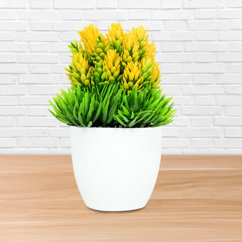 Bonsái Artificial en maceta con hojas verdes, plantas de simulación de árbol pequeño para decoración del hogar y jardín, decoraciones de mesa para fiestas de cumpleaños y bodas: B08