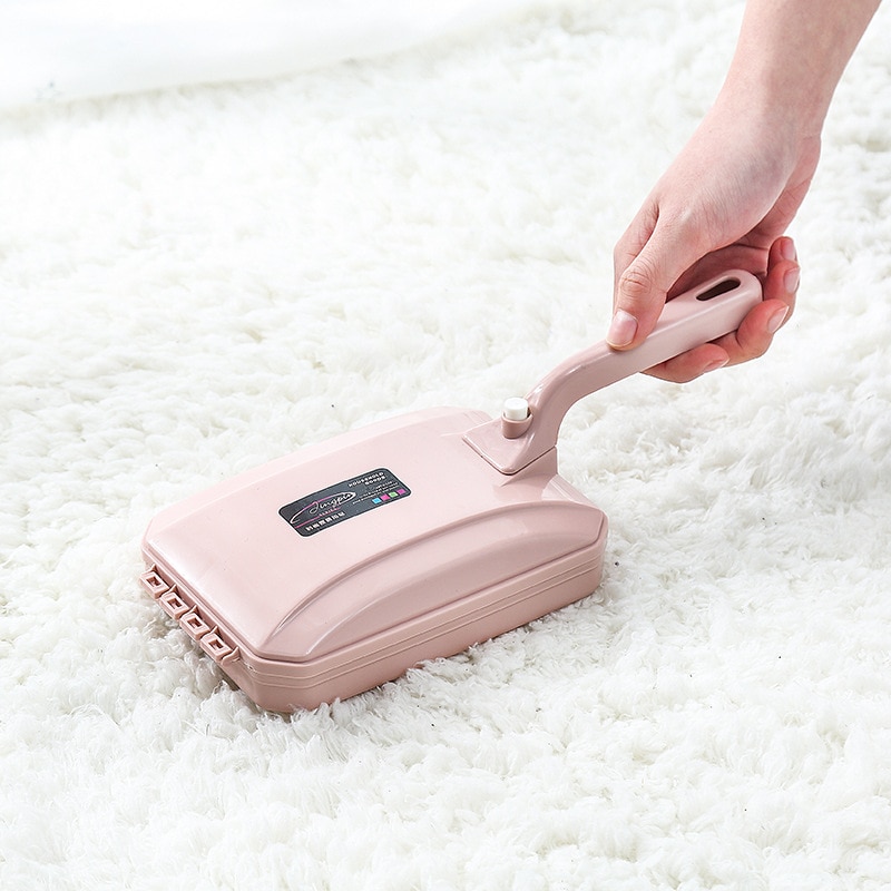 TOSSPER 1 st Dubbele Borstel Handheld Tapijt Tafel Borstel Veegmachine Crumb Vuil Cleaner Roller Tool Thuis Schoonmaken Borstels Accessaries Willekeurige Kleur