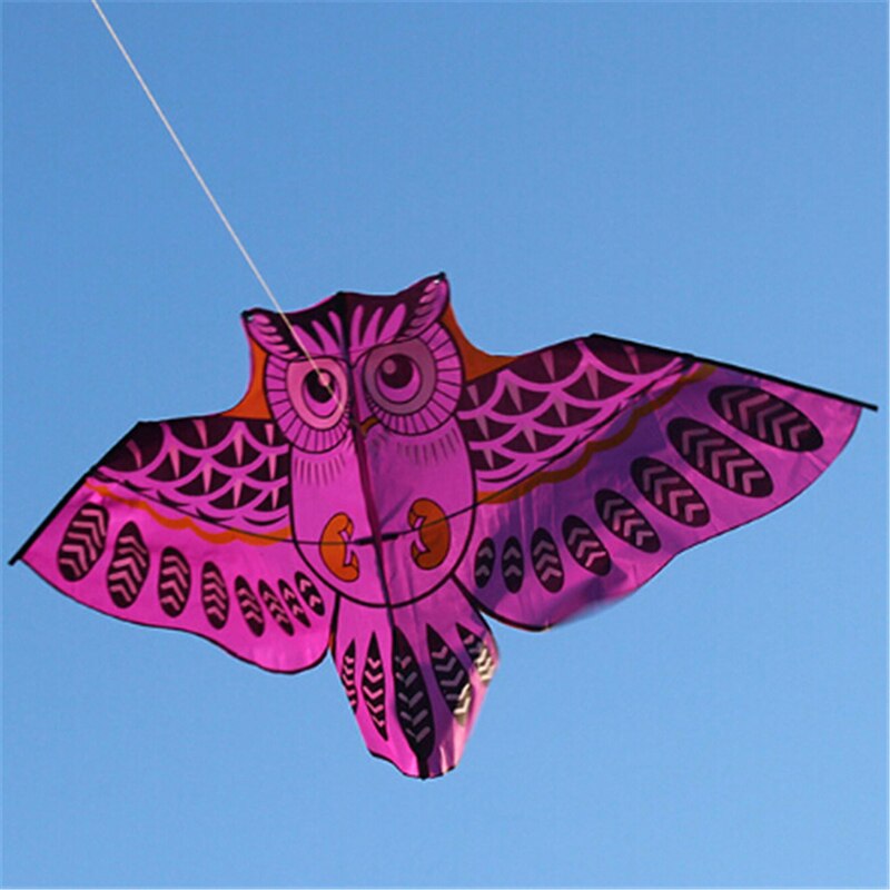 EHBqna-Juego de 1 Set de búho volador de dibujos animados con línea de cometa, juguete para niños al aire libre, de Navidad, al aire libre, juego de parque