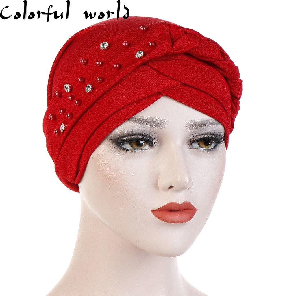 Hijab musulman, couvre-chef, bandeau croisé islamique, Turban, bandeau pour cheveux