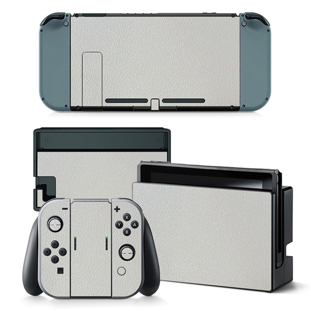 Beschermende Voor Nintendo Switch Vinyl Decals Voor Nintendo Switch Skin Stickers Leather Look Leather Skins: WHITE