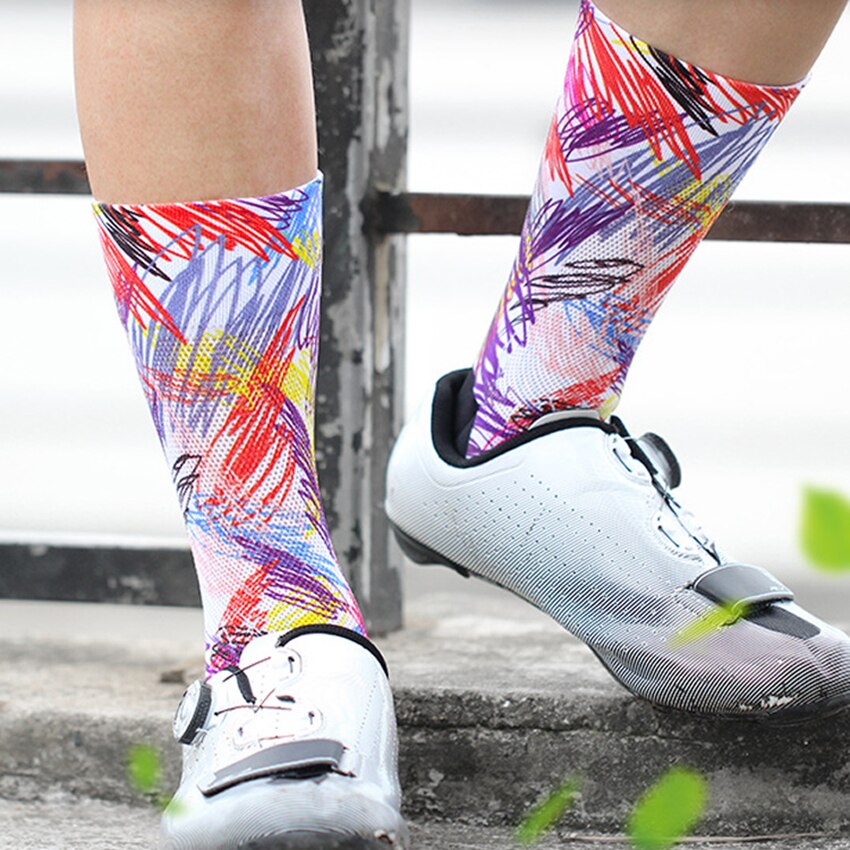 Pro team men women 3D printin cycling socks MTB bike socks Breathable Road Bicycle Sock Outdoor Sports Socks