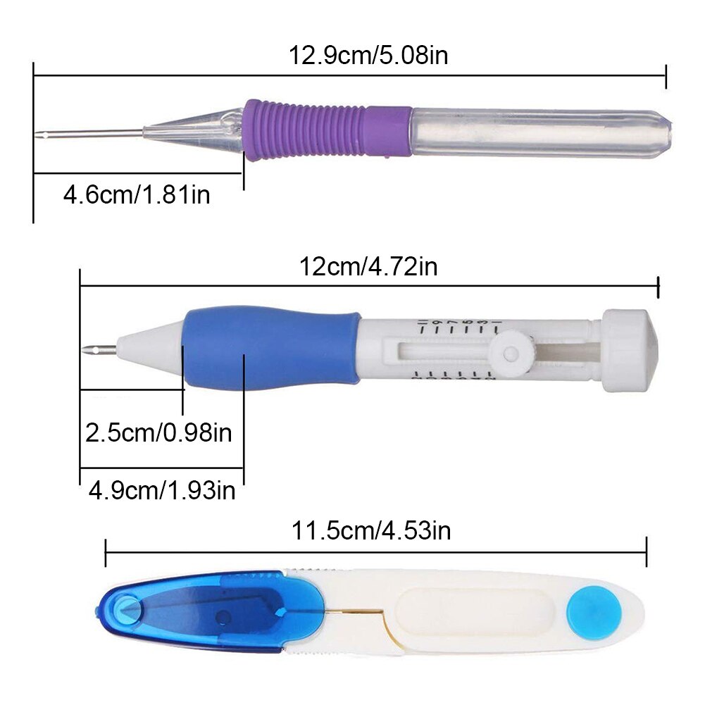 71 pièces stylo à broder magique poinçon aiguille point de croix broderie couture accessoire outils Kit 50 écheveaux 21 outils aiguilles