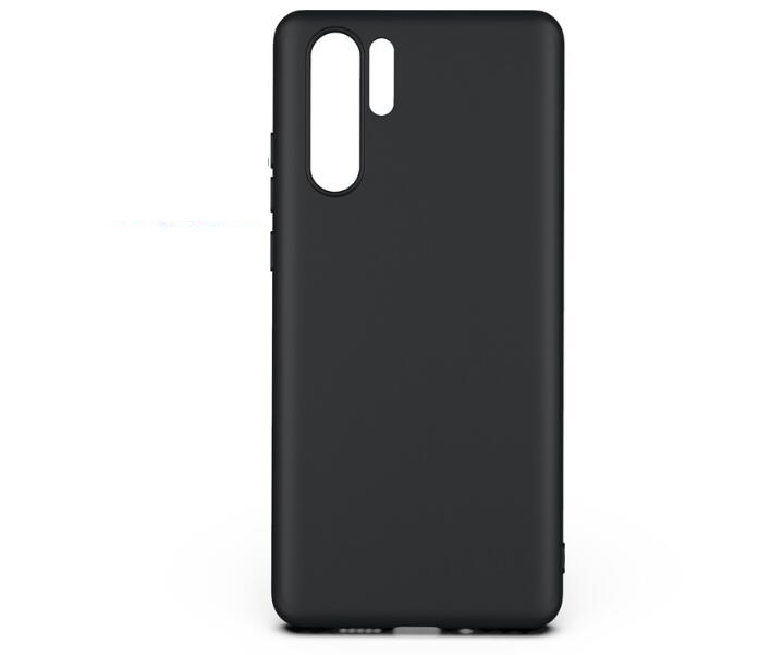 Mat cover til huawei  p30 pro cover mat silikone tpu blødt cover til huawei  p30 pro bagcover: Sort
