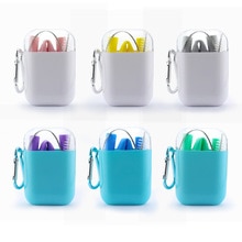 6Pcs Herbruikbare Siliconen Rietjes Vouwen Rietjes Set Kleurrijke Koffie Thee Bar Accessoires Drinkware Partij Reizen Essentieel: Black