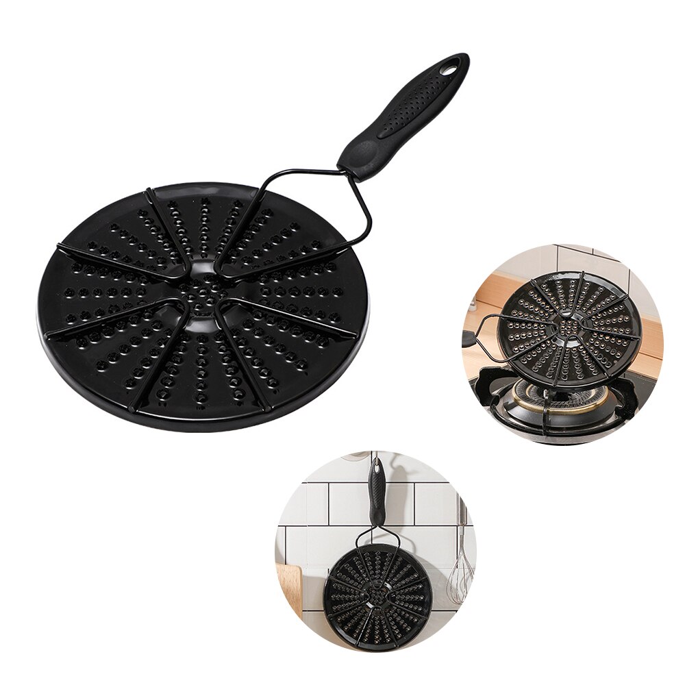 Wooden Handle Heat Diffuser Stove Pan Heat Diffuser Distributer Gas Stove Top Stovetop Heat Diffuser Reducer Kitchen Tool