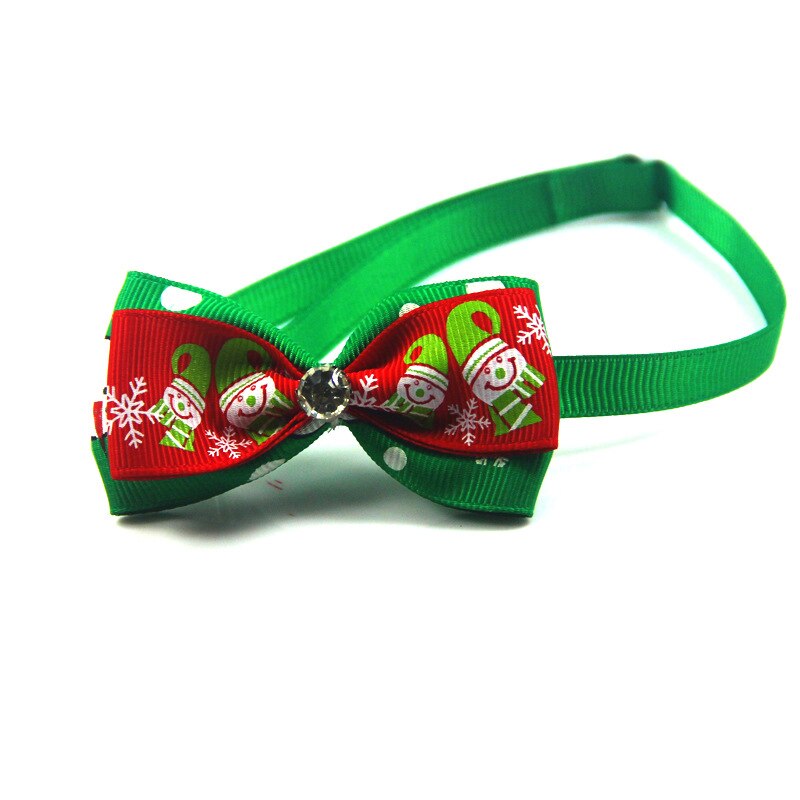 1pcs Reflective Pet Bow Tie Pet Collar Puppy Bows Cat Kitten Necktie Lovely Pets Grooming Accessories Pet Christmas Series: 01