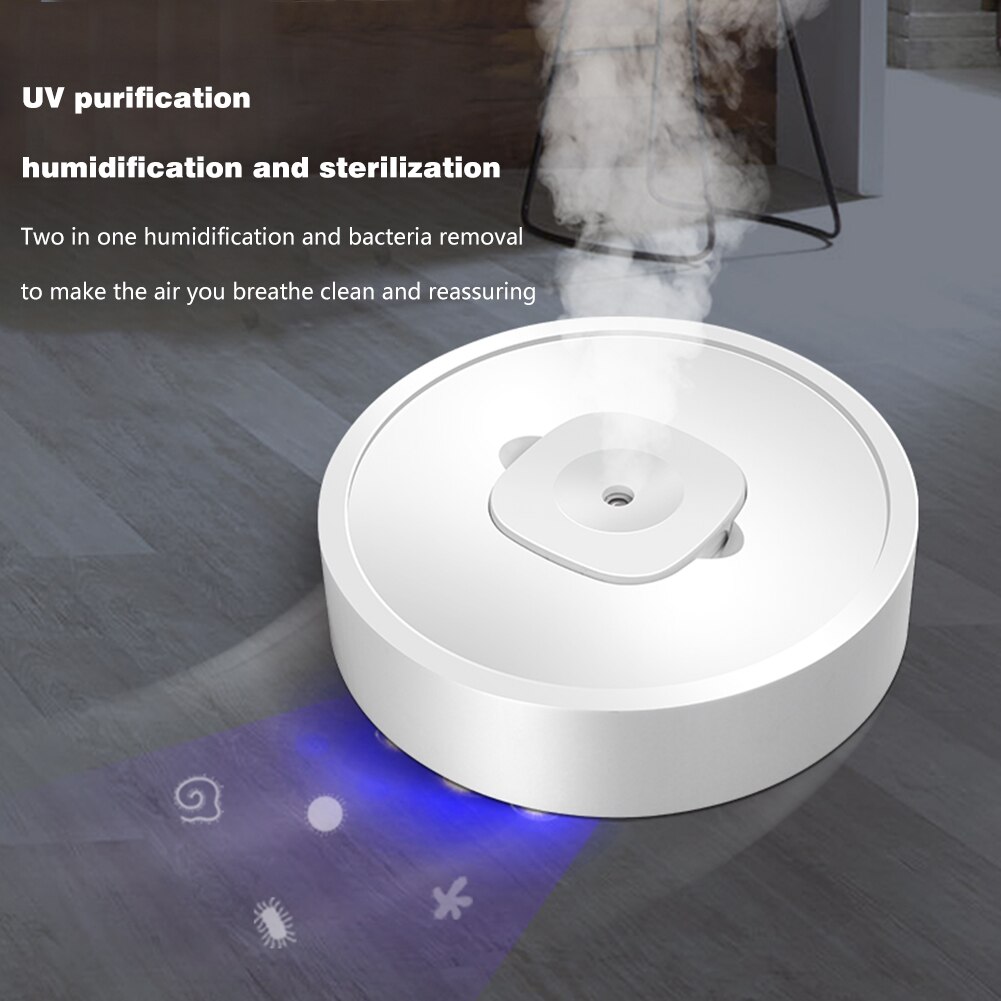 Multifunctional Cordless Air Humidifier Aroma Diffuser UV Sterilizer with Wheels Mist Maker Refresher for Car Home Office