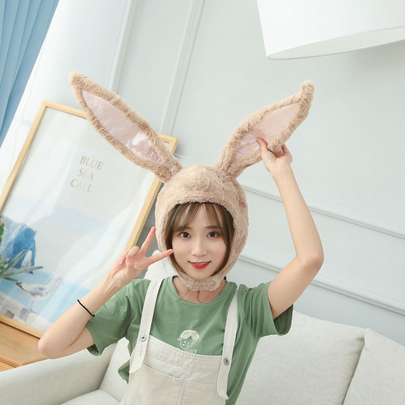 Cute Girls Hat Plush Rabbit Bunny Ears Hat Earflap... – Grandado