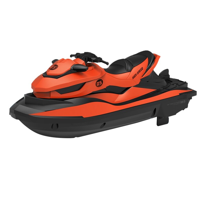 Barco de Control remoto, Motor de Control remoto, lancha eléctrica, juguete de agua, juguete de Control remoto para niños: Orange