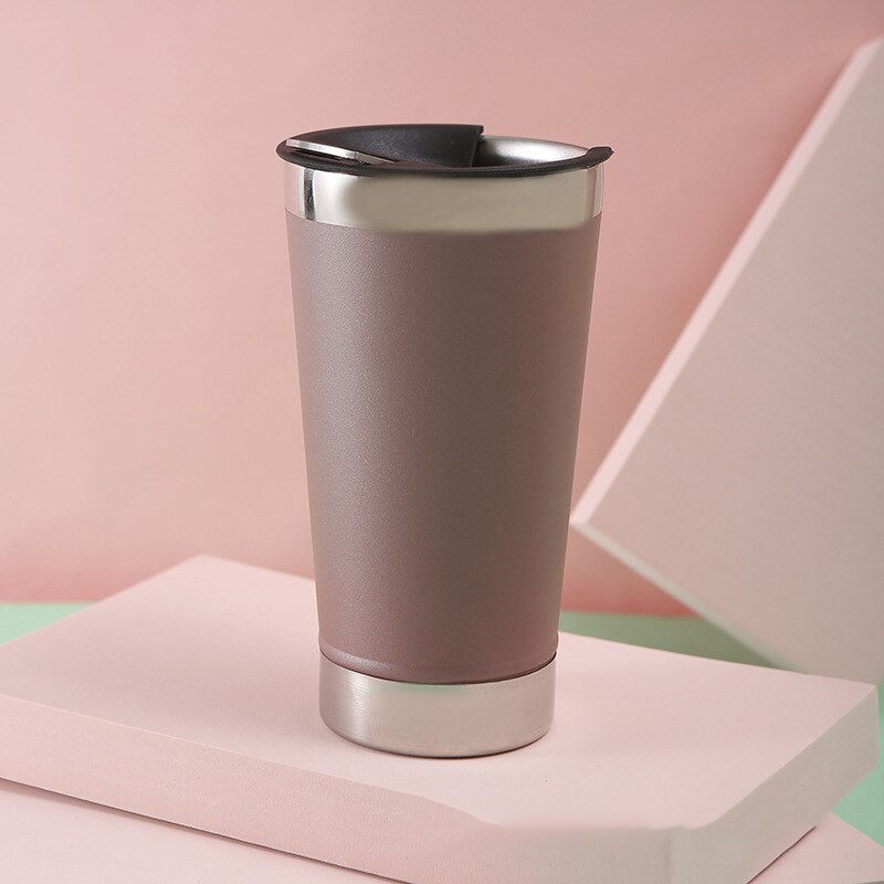 20oz original Wall Classic Series Stainless Steel Vacuum Beer Mug 20oz Vacuum Coffee Juice Adventure Stacking Beer Cup Thermal: Champagne