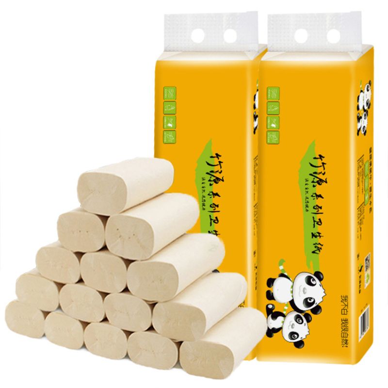 12 Rolls Bamboe Pulp Wc-papier Handdoeken 4-Ply Dikker Biologisch Afbreekbaar Bad Weefsel Gxmc