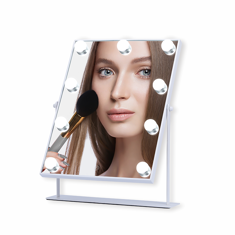 9 Led Verlichting Verstelbare Tafel Top 360 Graden Draaiende Led Touch Screen Cosmetische Spiegel Verlichting Schoonheid Spiegel