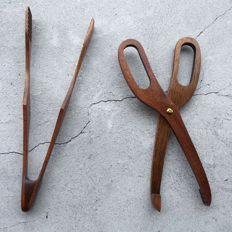 Pinzas de madera para pan, para aperitivos, tartas, comida, barbacoa, ensalada al horno