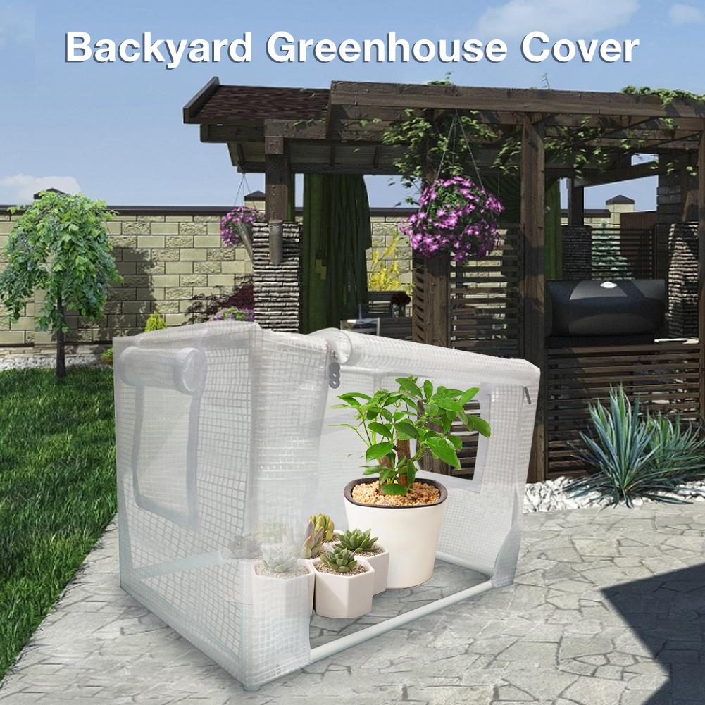 Plante varmt drivhus sukkulenter planteisolering beskyttende rum anti-myg telt til indendørs / udendørs brug ,17.72*3.94*3.94i
