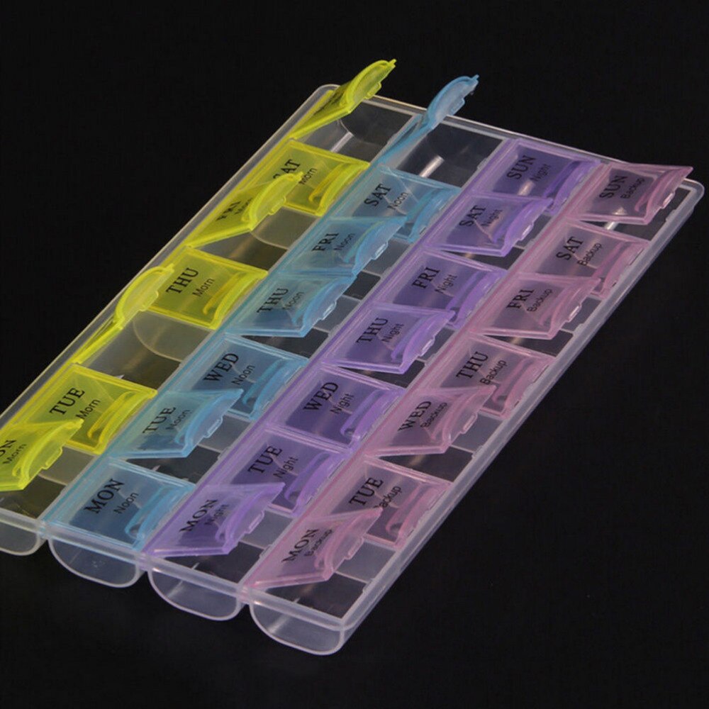 7 Dagen Wekelijkse Tablet Case Container Geneeskunde Organizer Geneeskunde Bunker Pastillero Secret Stash Pill Container Tool