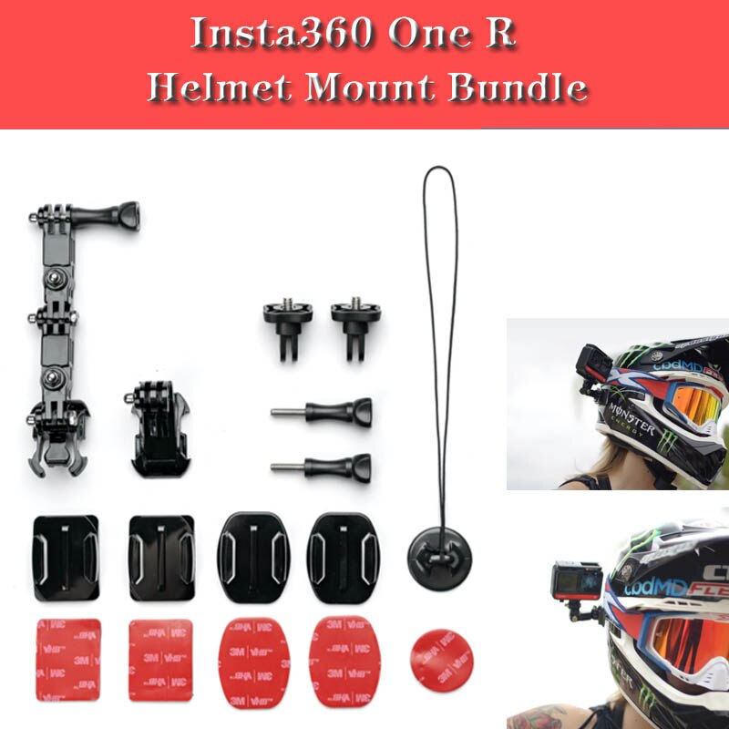 INSTA360 Een X2/Een R/One X/ Helm Mount Bundel Voor INSTA360 Actie Camera Originele Helm Accessoires