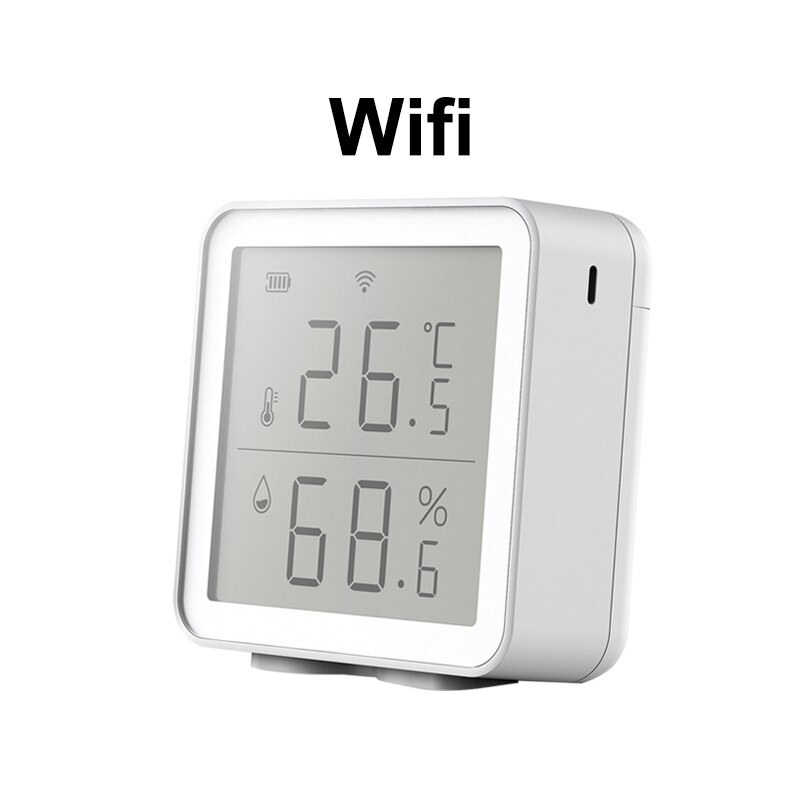 Support Google Home/Alexa Tuya WIFI Temperature And Humidity Sensor With LCD Display Tuya/Smartlife Wireless EU 16A Plug: No need gateway