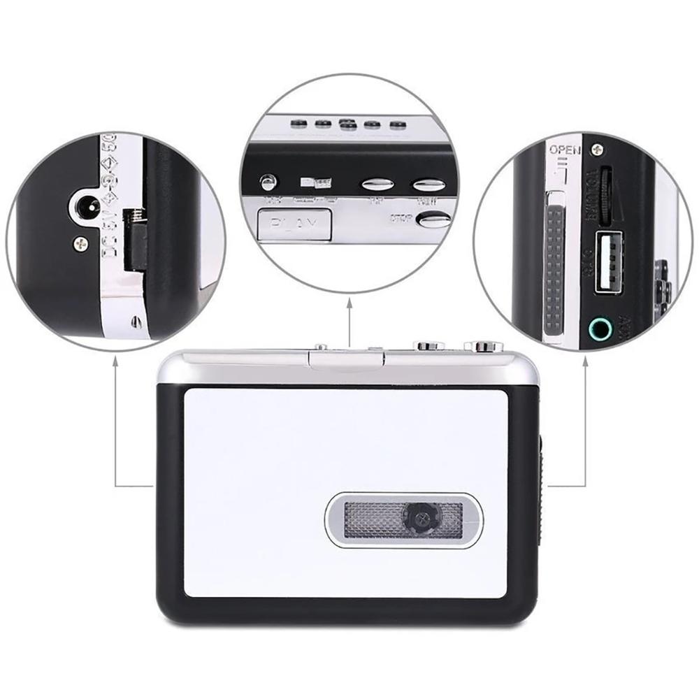 Cassette to MP3 Metal Cassette Player Cassette Tape Player Record Tape to MP3 Digital Converter Save to USB Flash Drive Directly