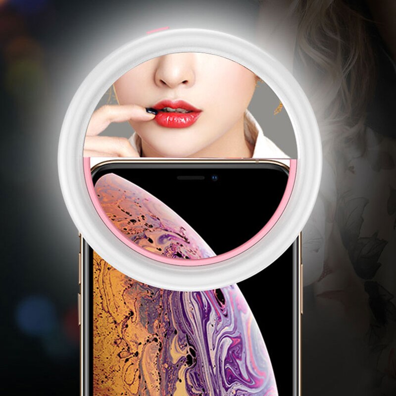 Beauty Selfie Led Light Camera Phone Photography Selfie Light Cosmetic Mirror not included the battery