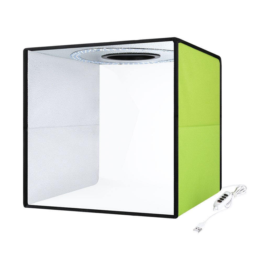 Mit 80 stücke LED Perlen Fotografie Tabletop Softbox Tragbare 6 Farben Hintergrund Studio Licht Kasten Bausatz Einstellbare Helligkeit
