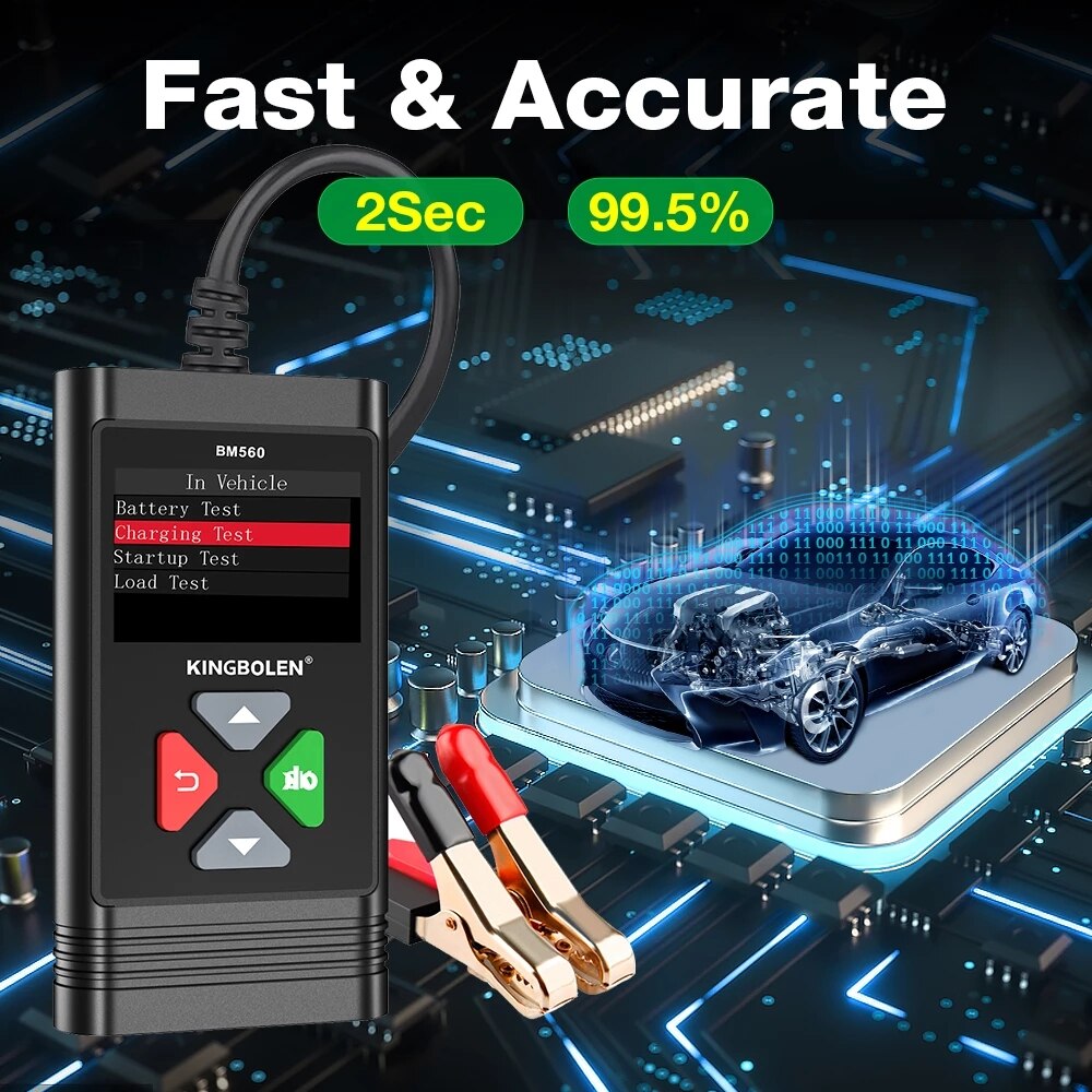 Kingbolen BM560 Car Battery Tester 6V 12V BM580 Battery Analyzer Cranking Test Charging Test Load Test BM550 PK KW650