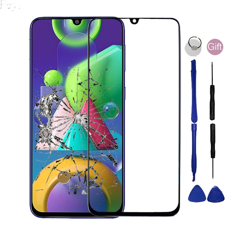 Voor Samsung Galaxy M21 M21S Voorpaneel Voor Samsung Galaxy M21 M21S M 21 M 21S Touch Screen Outer glas Niet Lcd Display Sensor