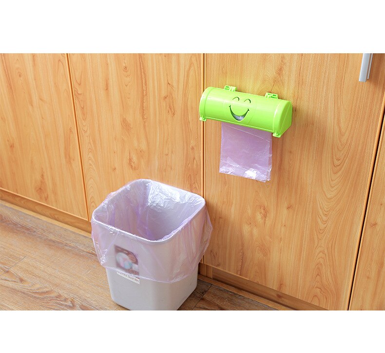 Sacos de lixo para parede 1 peça, recipiente para armazenamento de saco de lixo na parede, suporte de plástico para cozinha, dispensador de merceiro, banheiro 0600