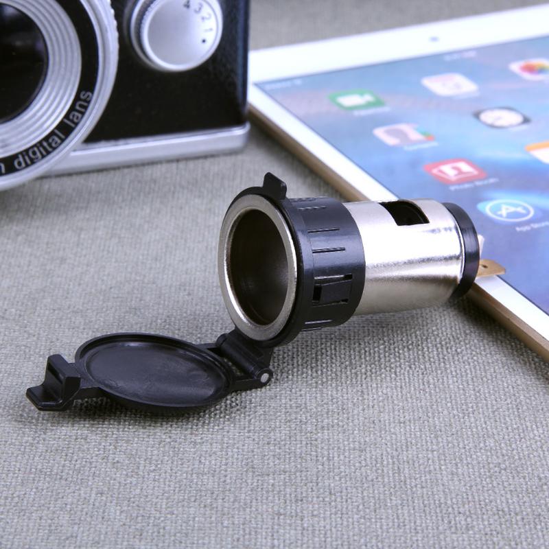 12V 12W Waterproof Car Auto Motorcycle Cigarette Lighter Power Plug Socket Power Outlet Heat Resistant Plastic Cigarette Socket
