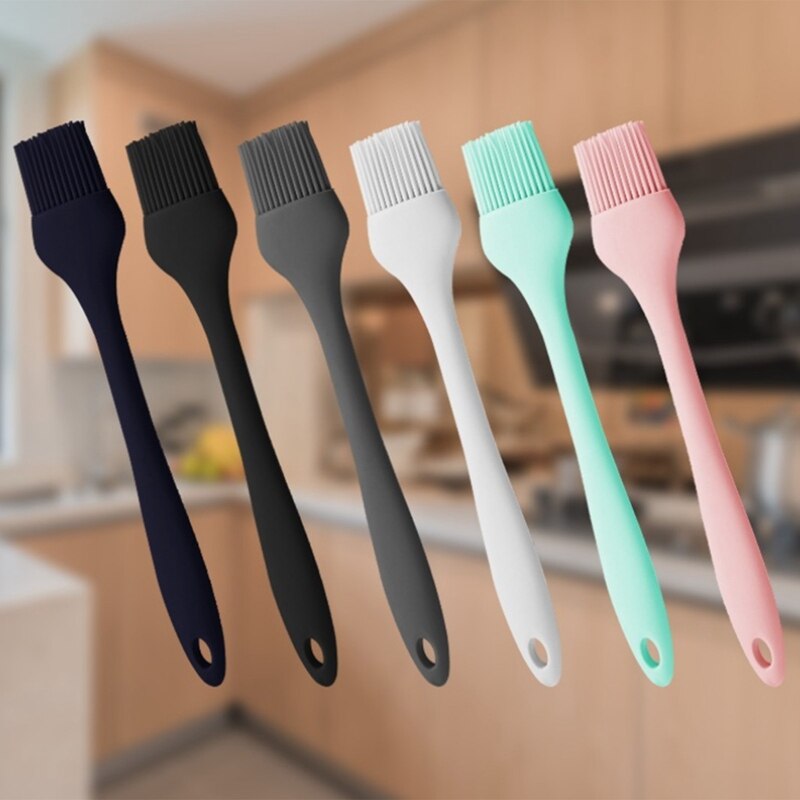 Brocha aplicadora de aceite para repostería de silicona para repostería de pan pastel, utensilios de cocina para barbacoa, herramientas de seguridad para barbacoa, 1 unidad