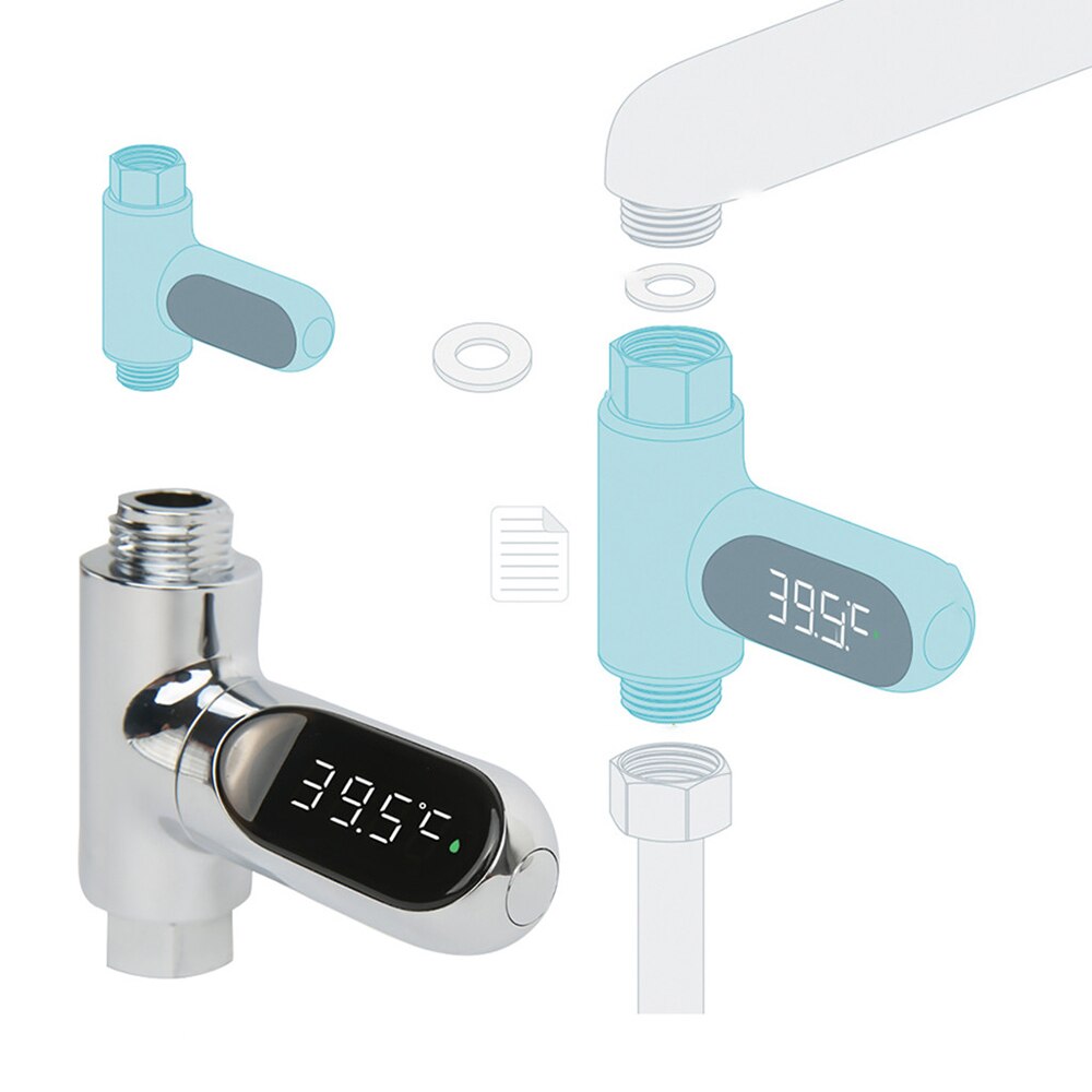 Wasser Thermometer Wasserhahn Wasser fließen Energie Digital Dusche Temperatur Meter Wasserdichte LED-bildschirm Schlecht Wasser Temperatur Monitor