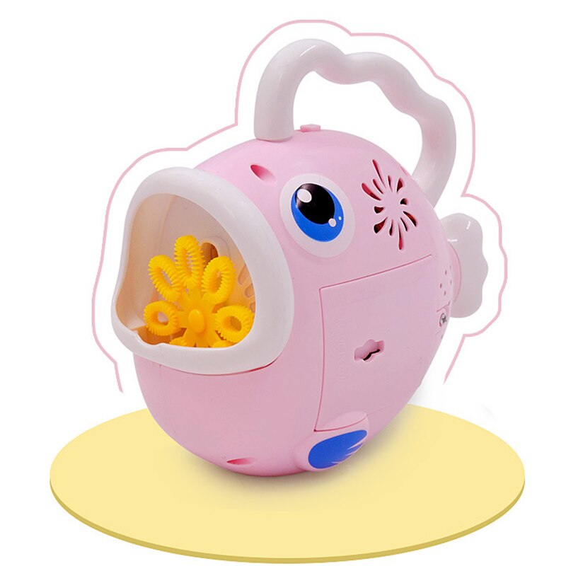 Elektrische Tragbare Blase Fisch Kinder Beleuchtung Musik Automatische Blase Maschine Blasen Blase Spielzeug Outdoor Indoor