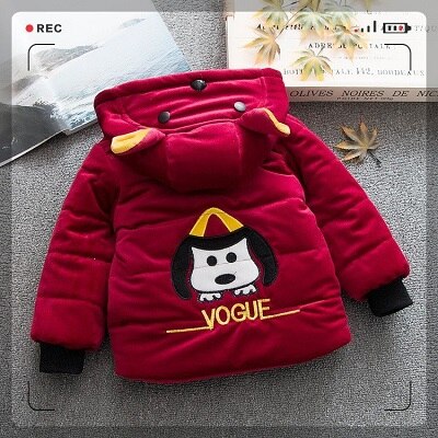 Boy winter coat thick coat: Red / 6M
