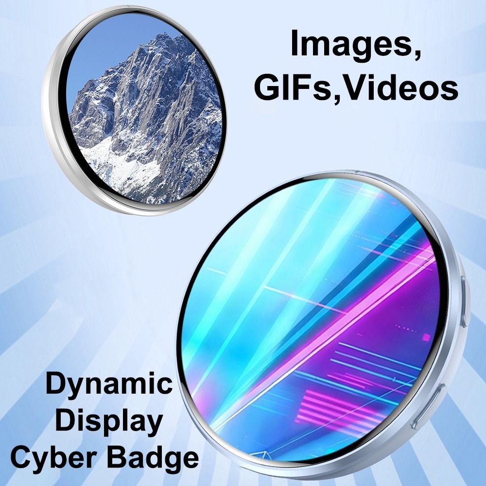 Intelligentes Bluetooth Elektronisches Display-Abzeichen 7-Farben-LED App-Steuerung LED-Abzeichen mit Bildwechsel Zweidimensional