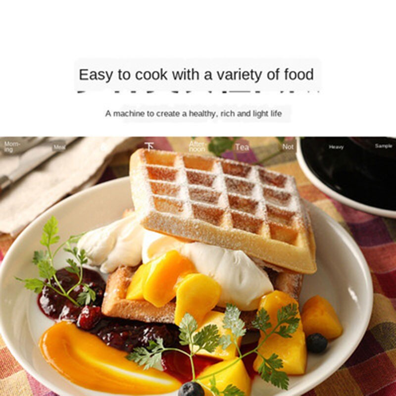 Electric Waffle Maker Large Size Home Double Disc Breakfast Machine Dessert Pastry Fast Making Kitchen Baking Waffle Molds