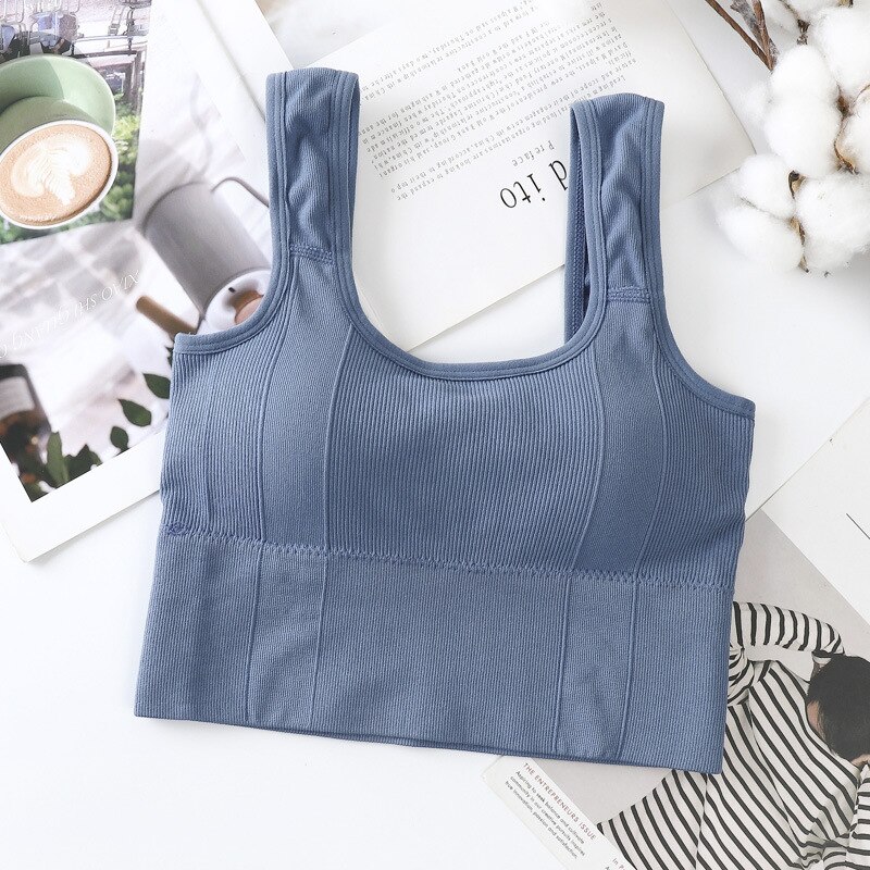 Stijl Vrouwen Ondergoed Tube Tops Sexy Effen Kleur Beha Mode Brede Sling Sport Tank Up Vrouwelijke Bovenkleding Top sexy Lingerie: blue