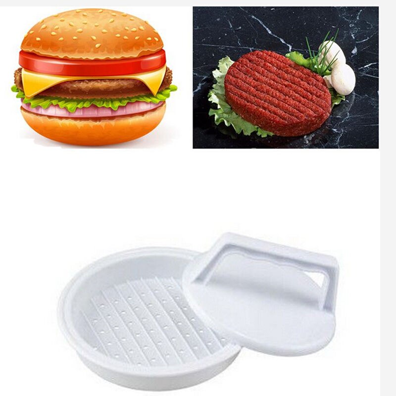 1 Set Ronde Vorm Hamburger Druk Food-Grade Plastic Hamburger Vlees Rundvlees Grill Burger Druk Patty Maker Mold Mould keuken Tool