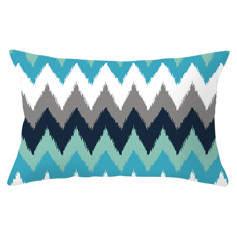 Housse de coussin géométrique 30x50, taie d'oreiller en Polyester, coussins de canapé décoratifs, décoration de maison, taies d'oreiller noires et jaunes