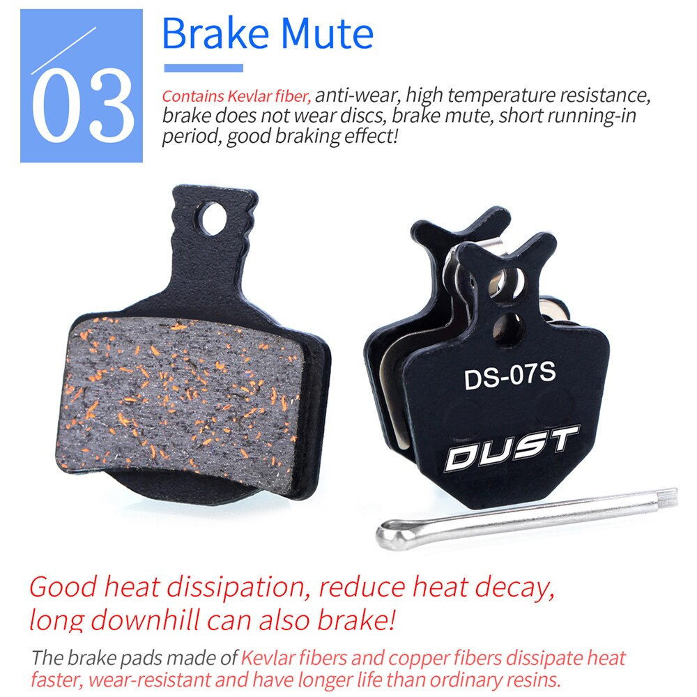 1 Pair MTB Mountain Bike Brake Pads for Shimano M445 355 395 Bicycle Parts Cycling Resin Organic Disc Road Brake Pads