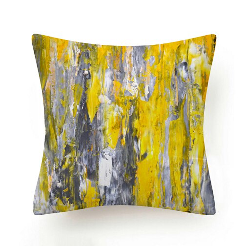 45X45cm bleu sarcelle impression feuilles vertes Polyester taie d'oreiller taille doux fibre coussin canapé voiture housse de coussin maison taie d'oreiller: 7