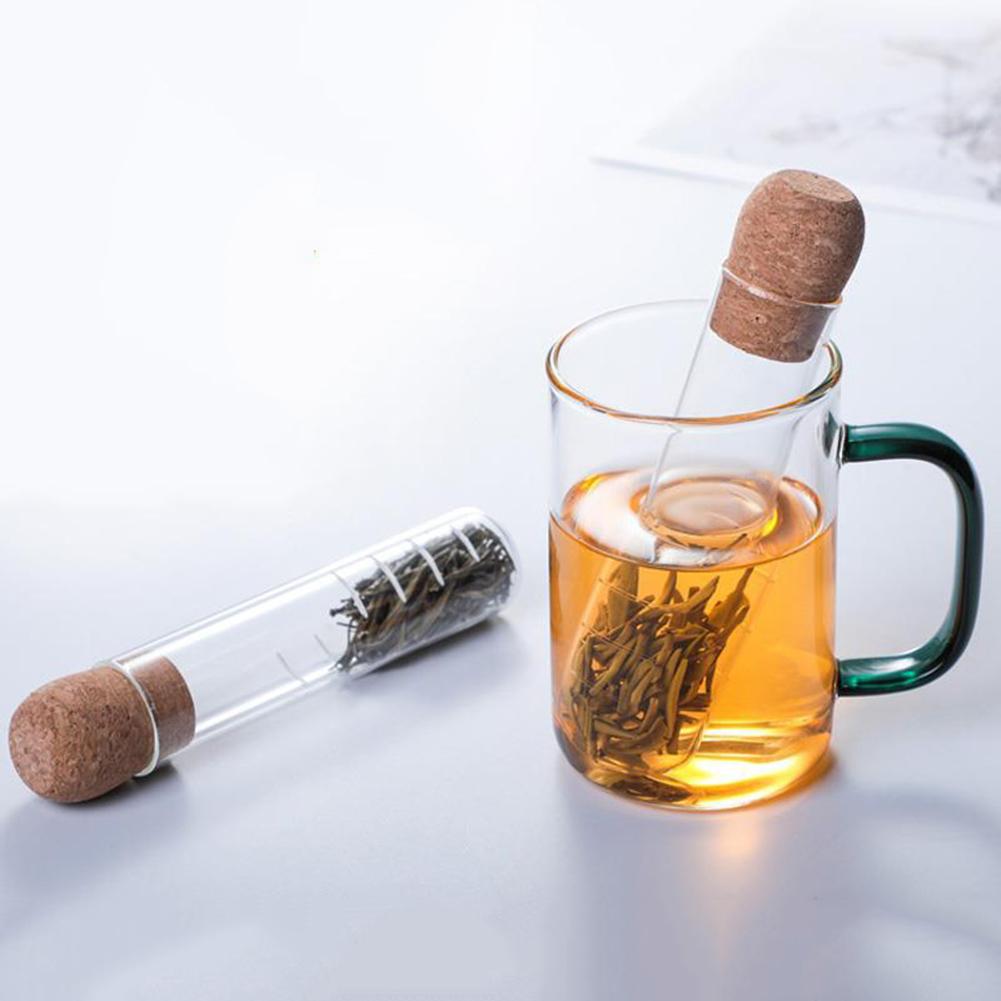 Gennemsigtig tesilte varmebestandig glas te-sæt teindretning filter afslappet rørstil online berømthed
