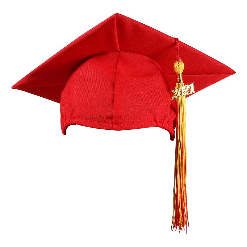 Gorro de graduación con borlas para escuela, 1 unidad,: Red