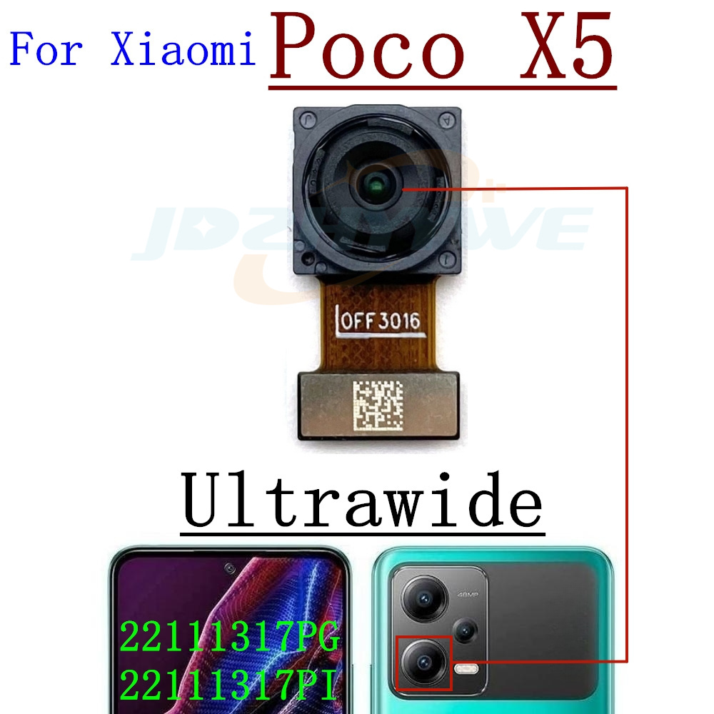 Rear Front Camera For Xiaomi Poco X5 X4 Pro X5pro Frontal Selfie Facing Main Back Wide Camera Module Flex Cable Parts: Pink