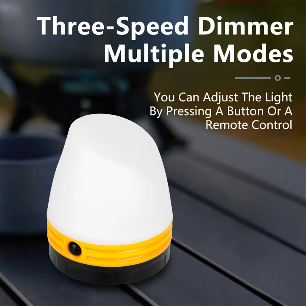 Linterna de Camping portátil de 5 LED, luz de emergencia para exteriores con gancho, equipo de Camping impermeable, bombilla, lámpara de tienda